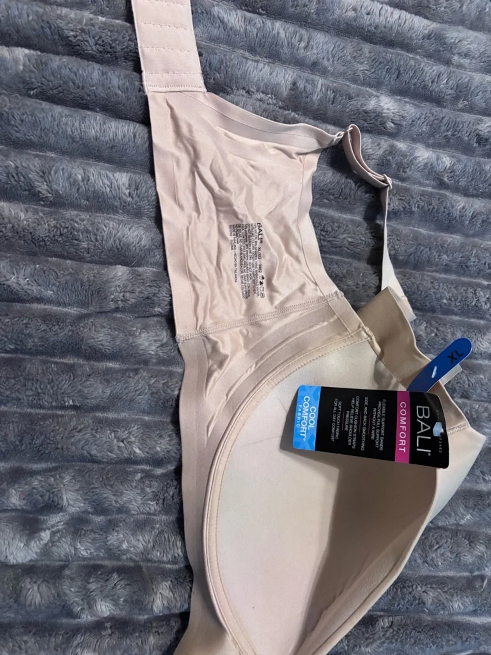 NWT Bali Comfort Seamless Nude T-Shirt Bra - Light Beige Size XL- see size chart - Picture 11 of 14